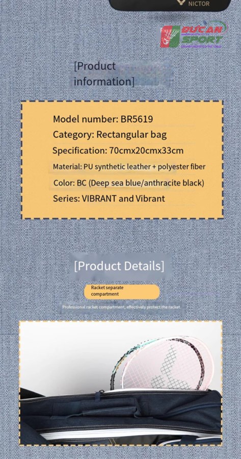 Túi Cầu Lông Victor BR5619BC Giá Tốt, Chất Lượng