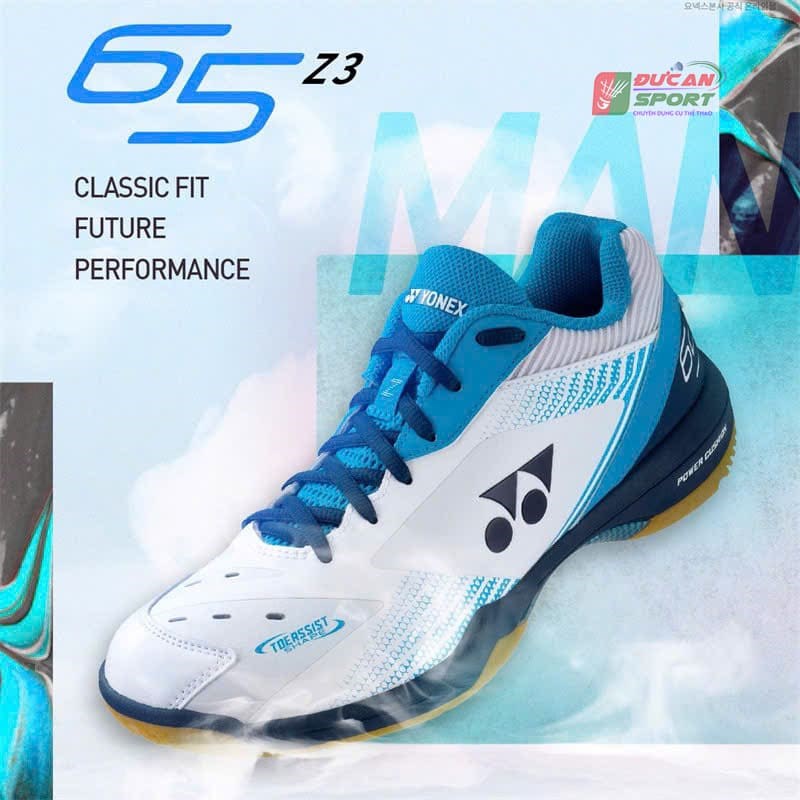 Giày Cầu Lông Yonex 65Z3 Men White/Ocean Blue Chính Hãng