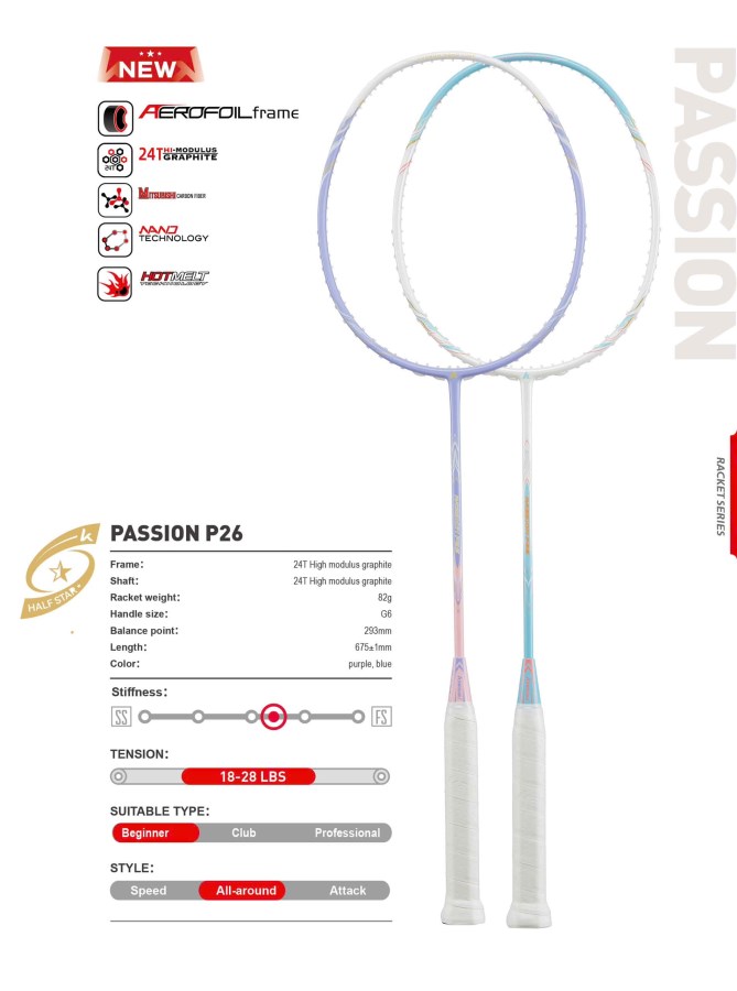 Vợt Cầu Lông Kawasaki Passion P26