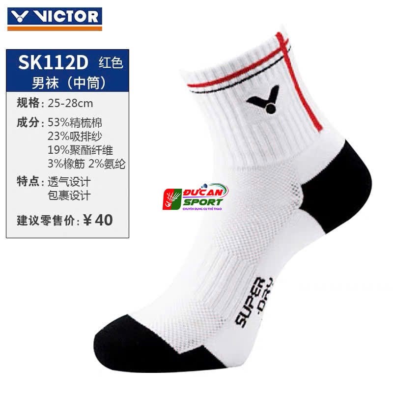 Tất Cầu Lông Victor Dài, Siêu Hút Mồ Hôi Hàng Chính Hãng