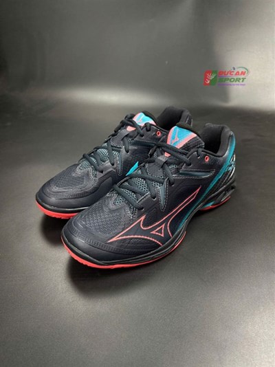 Giày Cầu Lông Mizuno Wave Claw 3 Màu Đen Phối Xanh Đỏ
