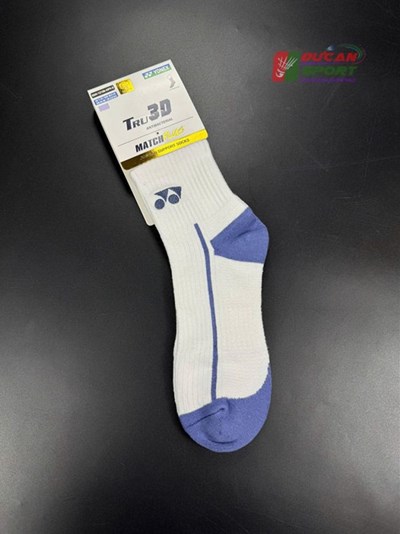 Tất Yonex Trắng Cổ Cao Phối Xanh Dương Size 25-28cm Chính Hãng | 12108