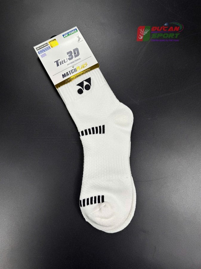 Tất Yonex Trắng Viền Đen Cổ Cao Size 25-28cm Chính Hãng | 12109
