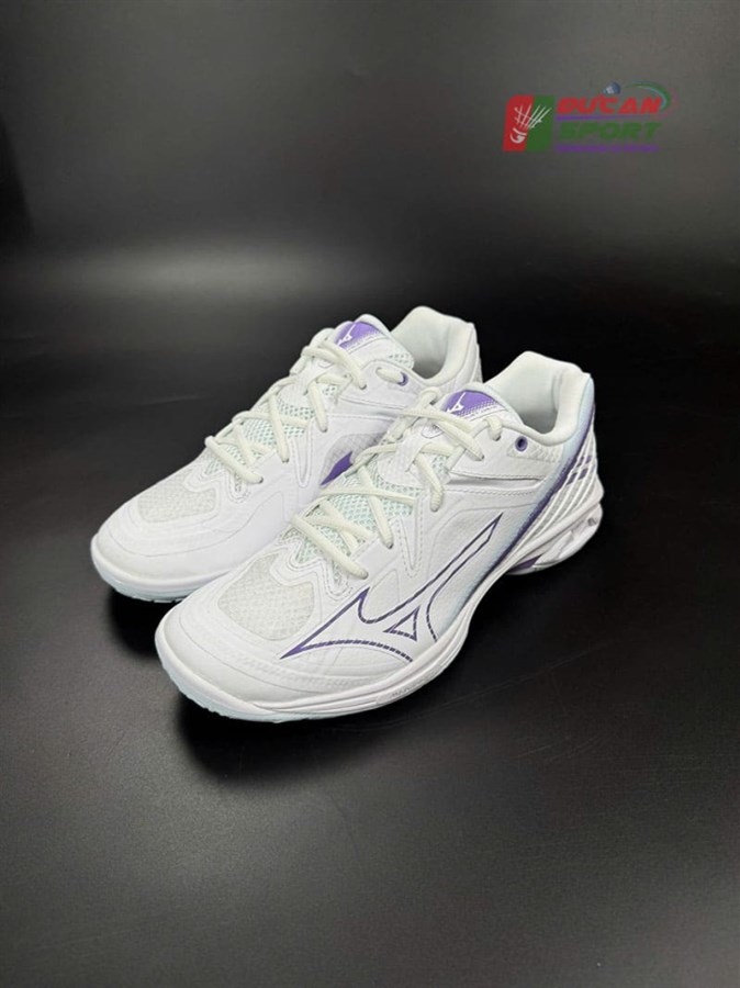 Giày Cầu Lông Mizuno Wave Claw 3 Trắng Tím (29)