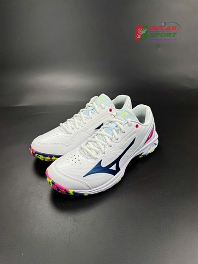 Giày Cầu Lông Mizuno Wave Claw 4 Trắng Đế Xanh Hồng | 02