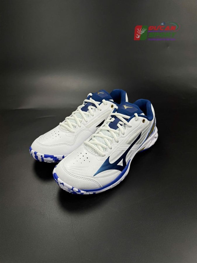 Giày Cầu Lông Mizuno Wave Claw 4 Trắng Xanh Dương | 04