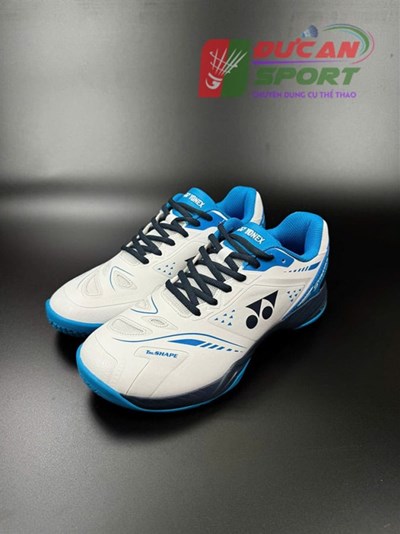 Giày Cầu Lông Yonex Stratas WIDE Màu Trắng Xanh Biển | WHITE/OCEAN BLUE