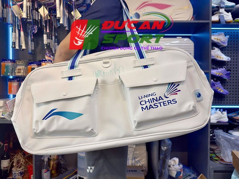 Túi Đựng Vợt Li-ning China Master P-ABLW131-1V | Túi Lining China Master Trắng Xanh