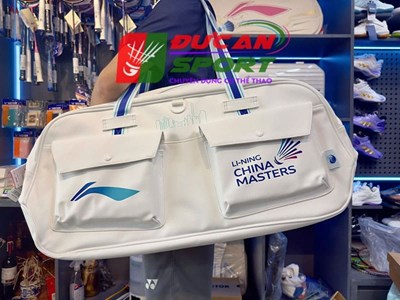 Túi Đựng Vợt Li-ning China Master P-ABLW131-1V | Túi Lining China Master Trắng Xanh