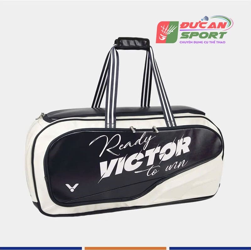 Bao Đựng Vợt Victor BR 9615 LB | Trắng Xanh Than Đậm | Đựng Full Cán Vợt